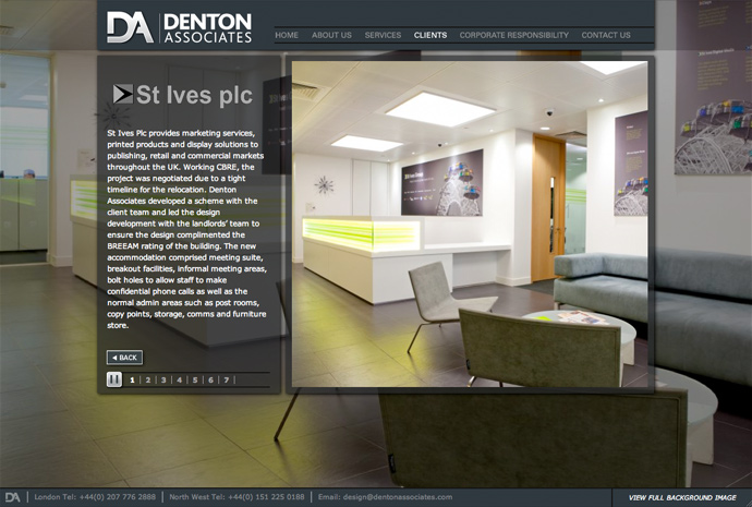 Screen grab of website 4