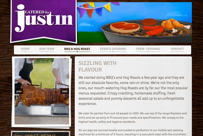 Screen grab of website 3