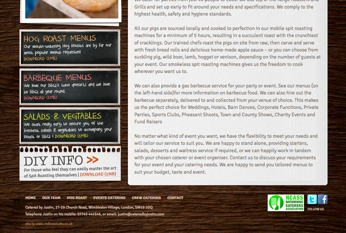 Screen grab of website 3 continued